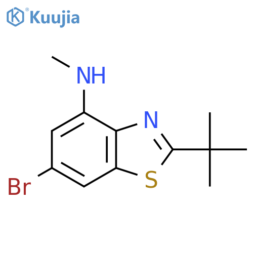 6-bromo-2-tert-butyl-N-methyl-1,3-benzothiazol-4-amine structure