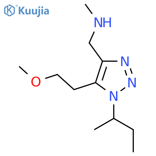 {1-(butan-2-yl)-5-(2-methoxyethyl)-1H-1,2,3-triazol-4-ylmethyl}(methyl)amine structure