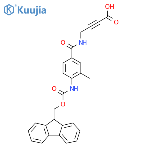 4-{4-({(9H-fluoren-9-yl)methoxycarbonyl}amino)-3-methylphenylformamido}but-2-ynoic acid structure