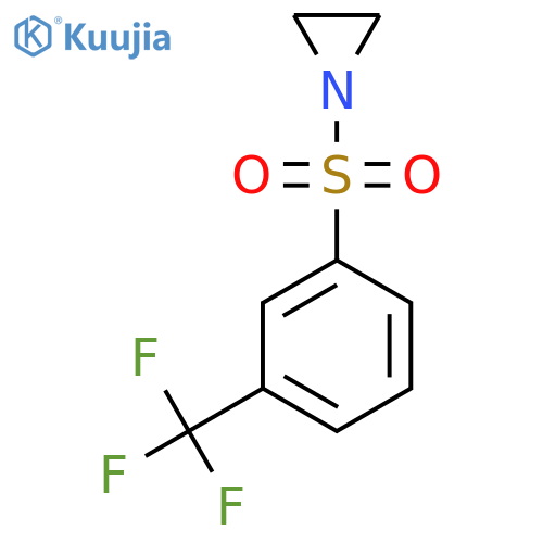 1-3-(trifluoromethyl)benzenesulfonylaziridine structure