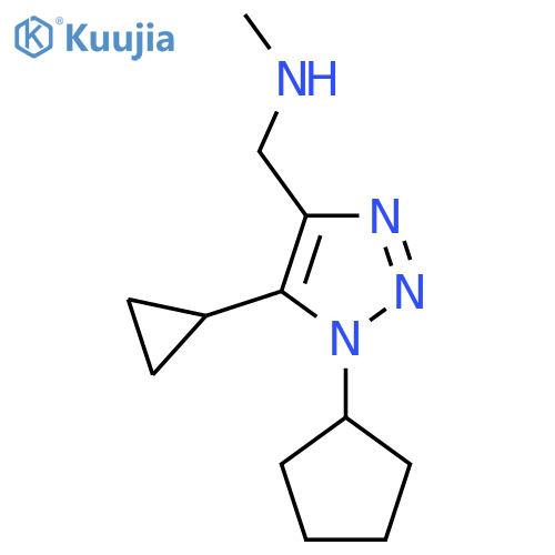 (1-cyclopentyl-5-cyclopropyl-1H-1,2,3-triazol-4-yl)methyl(methyl)amine structure