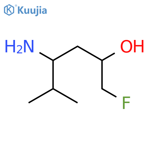 4-amino-1-fluoro-5-methylhexan-2-ol structure