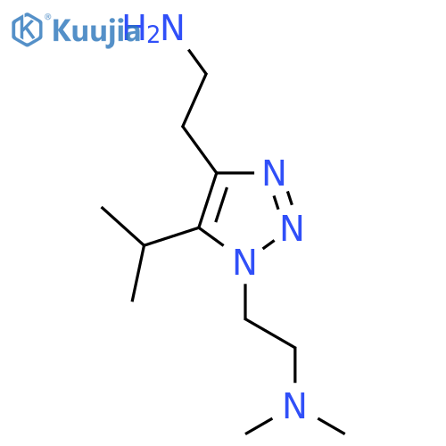 2-{1-2-(dimethylamino)ethyl-5-(propan-2-yl)-1H-1,2,3-triazol-4-yl}ethan-1-amine structure