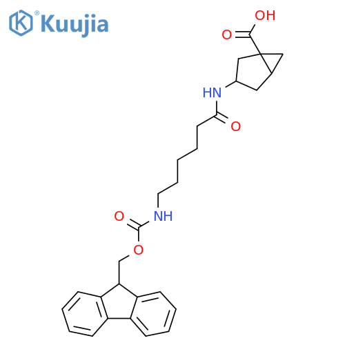 3-6-({(9H-fluoren-9-yl)methoxycarbonyl}amino)hexanamidobicyclo3.1.0hexane-1-carboxylic acid structure