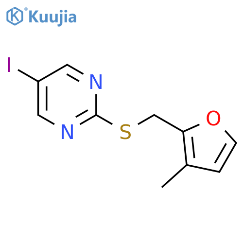5-iodo-2-{(3-methylfuran-2-yl)methylsulfanyl}pyrimidine structure