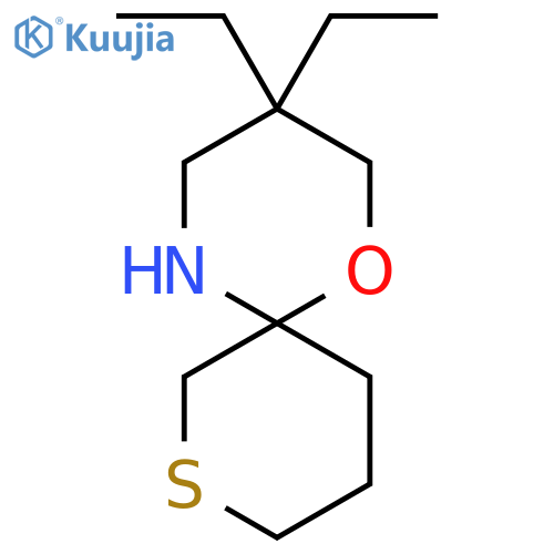 3,3-diethyl-1-oxa-8-thia-5-azaspiro5.5undecane structure
