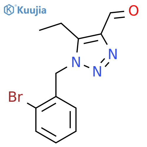 1-(2-bromophenyl)methyl-5-ethyl-1H-1,2,3-triazole-4-carbaldehyde structure