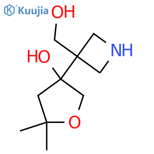 3-3-(hydroxymethyl)azetidin-3-yl-5,5-dimethyloxolan-3-ol structure