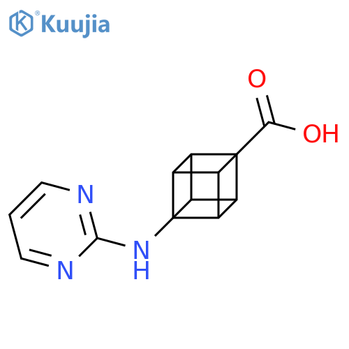 8-(pyrimidin-2-yl)aminocubane-1-carboxylic acid structure