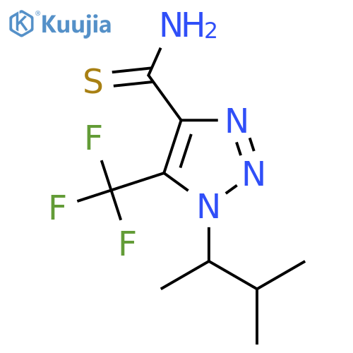 1-(3-methylbutan-2-yl)-5-(trifluoromethyl)-1H-1,2,3-triazole-4-carbothioamide structure