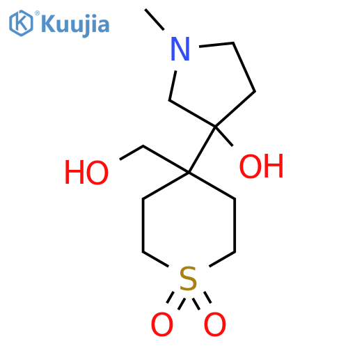 4-(3-Hydroxy-1-methylpyrrolidin-3-yl)-4-(hydroxymethyl)-1lambda6-thiane-1,1-dione structure