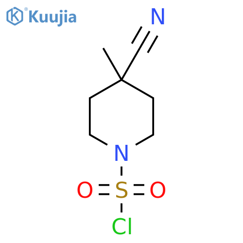 4-cyano-4-methylpiperidine-1-sulfonyl chloride structure