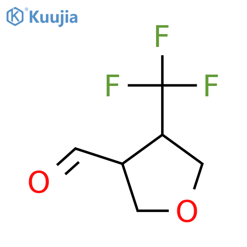 4-(trifluoromethyl)oxolane-3-carbaldehyde structure