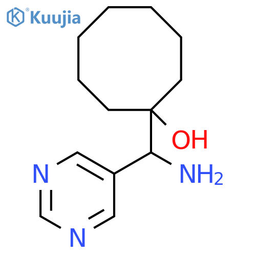 1-amino(pyrimidin-5-yl)methylcyclooctan-1-ol structure