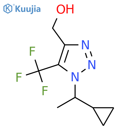 1-(1-cyclopropylethyl)-5-(trifluoromethyl)-1H-1,2,3-triazol-4-ylmethanol structure