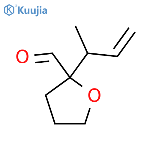 2-(but-3-en-2-yl)oxolane-2-carbaldehyde structure