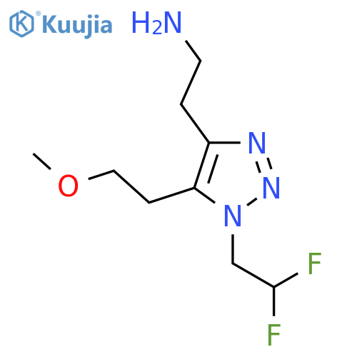 2-1-(2,2-difluoroethyl)-5-(2-methoxyethyl)-1H-1,2,3-triazol-4-ylethan-1-amine structure