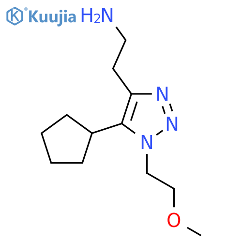 2-5-cyclopentyl-1-(2-methoxyethyl)-1H-1,2,3-triazol-4-ylethan-1-amine structure