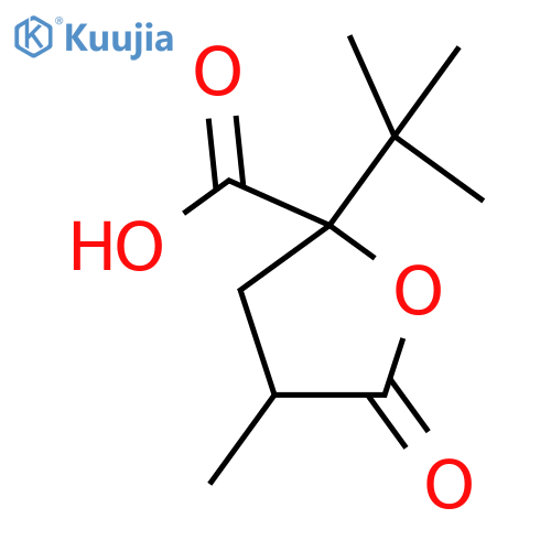 2-tert-butyl-4-methyl-5-oxooxolane-2-carboxylic acid structure