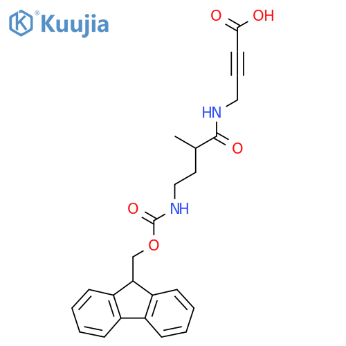 4-4-({(9H-fluoren-9-yl)methoxycarbonyl}amino)-2-methylbutanamidobut-2-ynoic acid structure