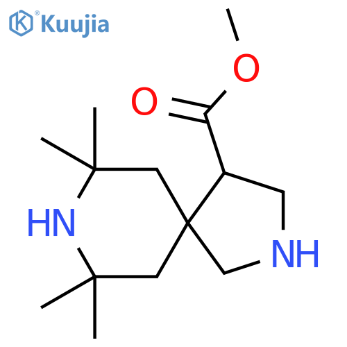 methyl 7,7,9,9-tetramethyl-2,8-diazaspiro4.5decane-4-carboxylate structure