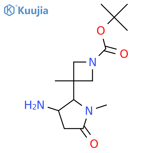 Tert-butyl 3-(3-amino-1-methyl-5-oxopyrrolidin-2-yl)-3-methylazetidine-1-carboxylate structure