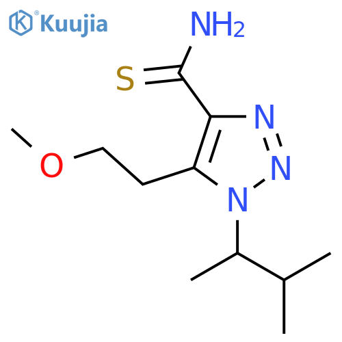 5-(2-methoxyethyl)-1-(3-methylbutan-2-yl)-1H-1,2,3-triazole-4-carbothioamide structure