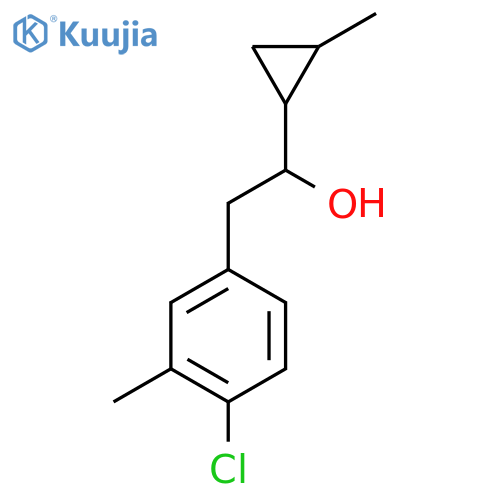 2-(4-chloro-3-methylphenyl)-1-(2-methylcyclopropyl)ethan-1-ol structure