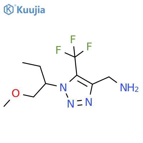 1-(1-methoxybutan-2-yl)-5-(trifluoromethyl)-1H-1,2,3-triazol-4-ylmethanamine structure