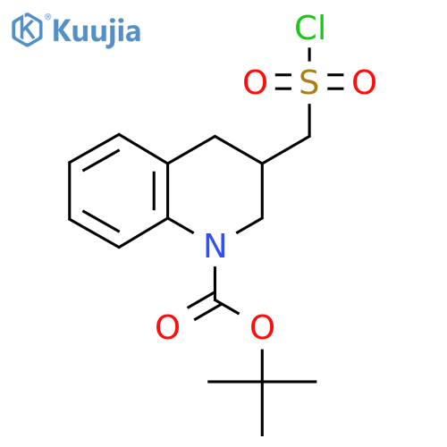 tert-butyl 3-(chlorosulfonyl)methyl-1,2,3,4-tetrahydroquinoline-1-carboxylate structure
