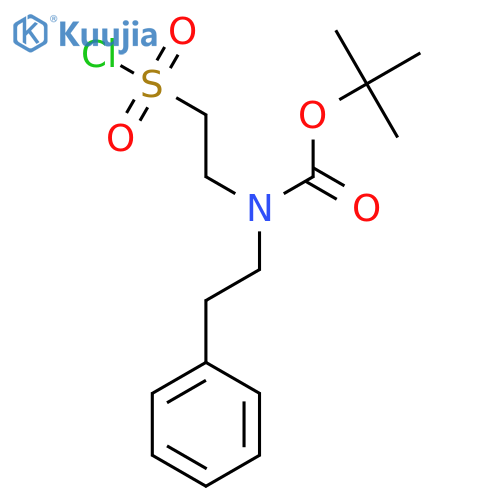 tert-butyl N-2-(chlorosulfonyl)ethyl-N-(2-phenylethyl)carbamate structure