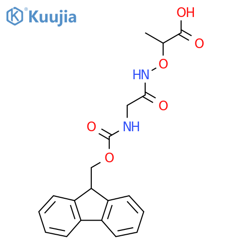 2-{2-({(9H-fluoren-9-yl)methoxycarbonyl}amino)acetamidooxy}propanoic acid structure