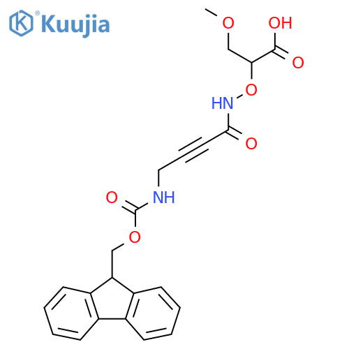 2-{4-({(9H-fluoren-9-yl)methoxycarbonyl}amino)but-2-ynamidooxy}-3-methoxypropanoic acid structure