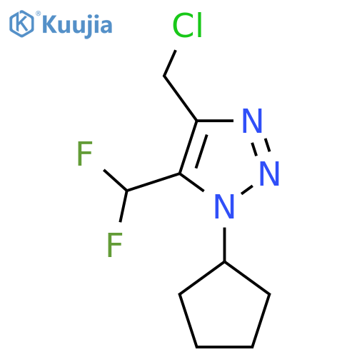 4-(chloromethyl)-1-cyclopentyl-5-(difluoromethyl)-1H-1,2,3-triazole structure