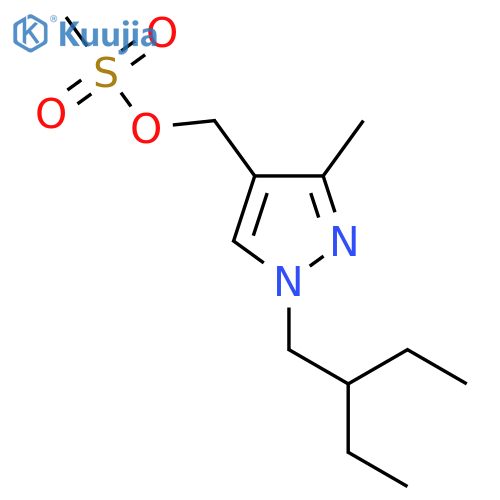 1-(2-ethylbutyl)-3-methyl-1H-pyrazol-4-ylmethyl methanesulfonate structure