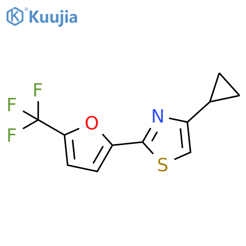 4-cyclopropyl-2-5-(trifluoromethyl)furan-2-yl-1,3-thiazole structure