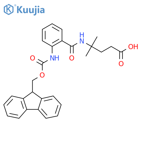 4-{2-({(9H-fluoren-9-yl)methoxycarbonyl}amino)phenylformamido}-4-methylpentanoic acid structure