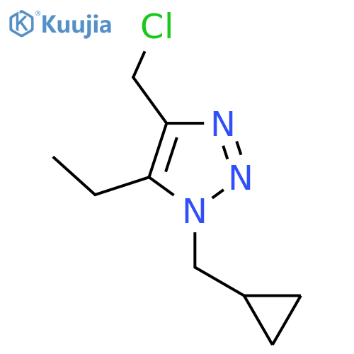 4-(chloromethyl)-1-(cyclopropylmethyl)-5-ethyl-1H-1,2,3-triazole structure