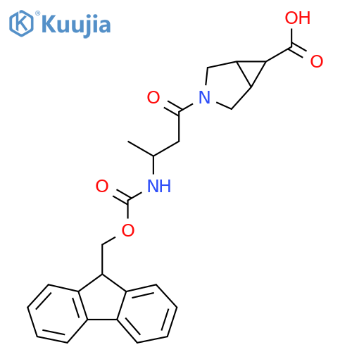 3-3-({(9H-fluoren-9-yl)methoxycarbonyl}amino)butanoyl-3-azabicyclo3.1.0hexane-6-carboxylic acid structure