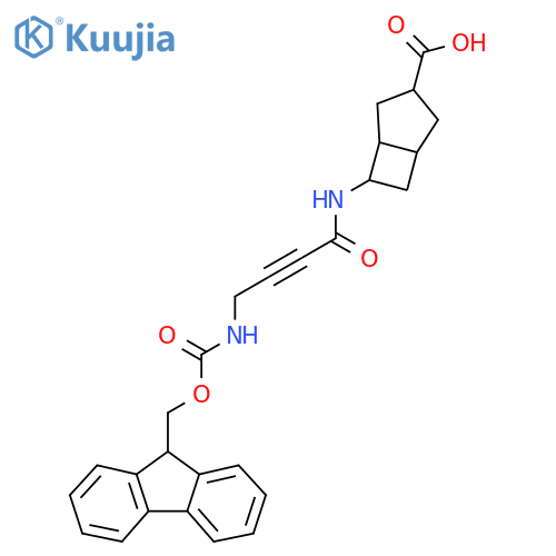 6-4-({(9H-fluoren-9-yl)methoxycarbonyl}amino)but-2-ynamidobicyclo3.2.0heptane-3-carboxylic acid structure