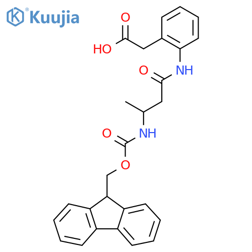 2-{2-3-({(9H-fluoren-9-yl)methoxycarbonyl}amino)butanamidophenyl}acetic acid structure