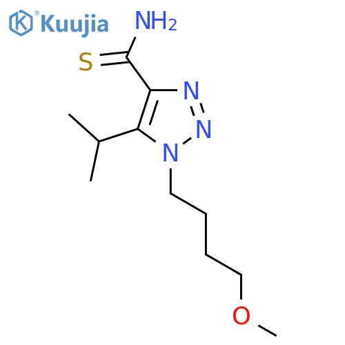 1-(4-methoxybutyl)-5-(propan-2-yl)-1H-1,2,3-triazole-4-carbothioamide structure