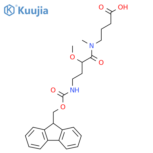 4-4-({(9H-fluoren-9-yl)methoxycarbonyl}amino)-2-methoxy-N-methylbutanamidobutanoic acid structure