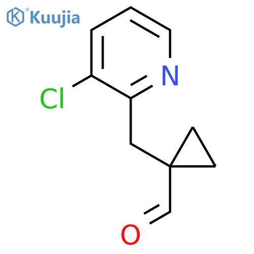 1-(3-chloropyridin-2-yl)methylcyclopropane-1-carbaldehyde structure
