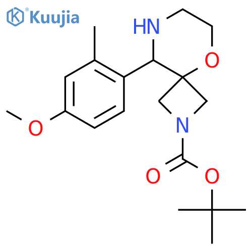 tert-butyl 9-(4-methoxy-2-methylphenyl)-5-oxa-2,8-diazaspiro3.5nonane-2-carboxylate structure
