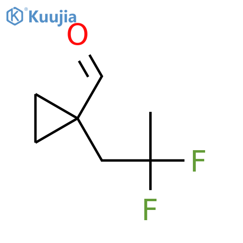 1-(2,2-difluoropropyl)cyclopropane-1-carbaldehyde structure