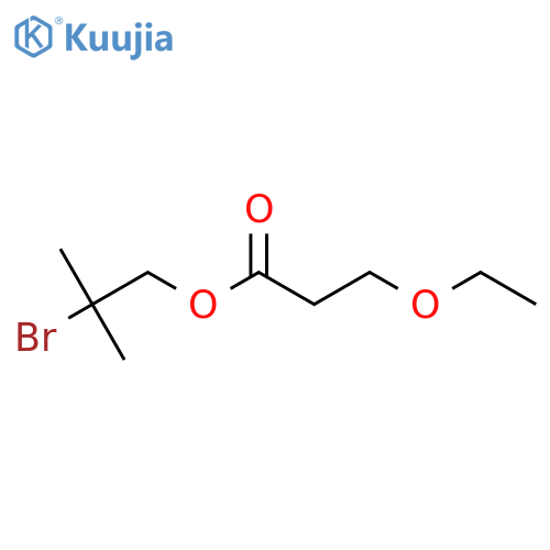 2-bromo-2-methylpropyl 3-ethoxypropanoate structure