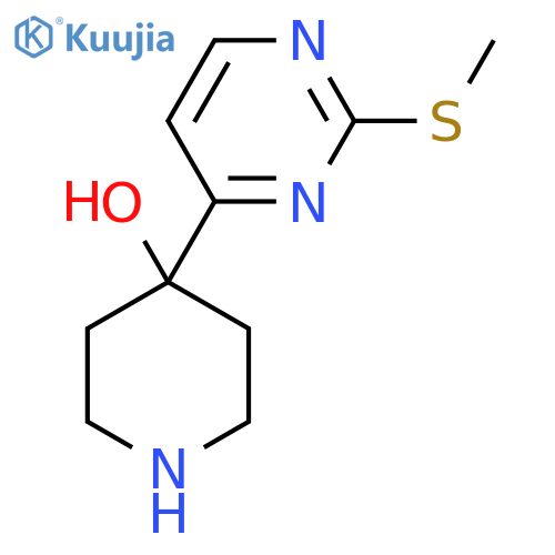 4-2-(methylsulfanyl)pyrimidin-4-ylpiperidin-4-ol structure
