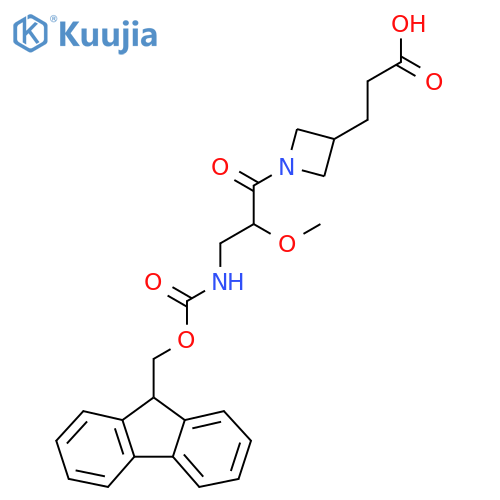3-{1-3-({(9H-fluoren-9-yl)methoxycarbonyl}amino)-2-methoxypropanoylazetidin-3-yl}propanoic acid structure