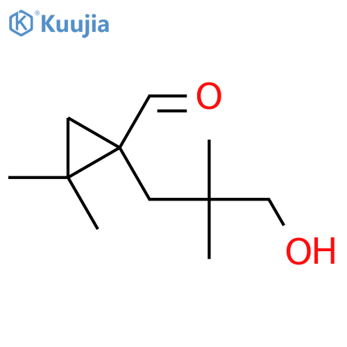 1-(3-Hydroxy-2,2-dimethylpropyl)-2,2-dimethylcyclopropane-1-carbaldehyde structure